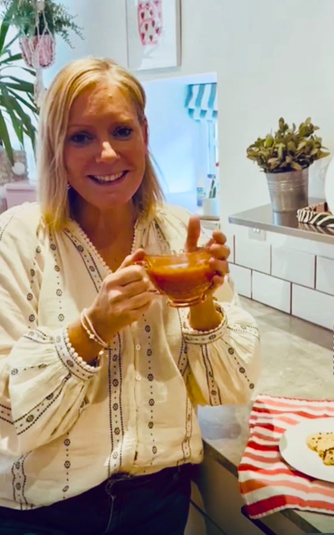 Portrait close-up of Amy Drinking Coffee